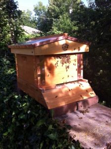 Theresa Beck's copper beehive
